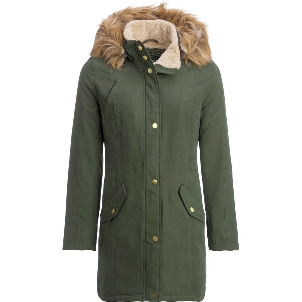 NOIZE Vegan Parka Faux Fur Hood & Sherpa Eco-Wear - Picture 8 of 8
